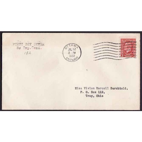 Canada-#10934 - 3c KGV Ottawa Conference on FDC [#192] - Carlton County - Ot