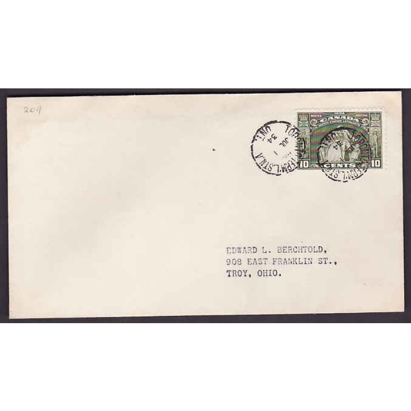 Canada-#10944 - 10c United Empire Loyalists on FDC [#209] - York County - Toro