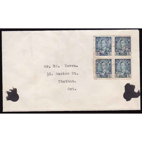 Canada-#11118 - 5c(4) Prince of Wales block of 4 [ #194 ] roller cancelled previ