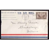 Canada-#11091 - 5c airmail-"Air Mail Only" envelope,not a first flight-North Battle