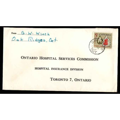 Canada-#11104 - 5c chemical - York County - Oak Ridges, Ont cds - ? X 1958 -