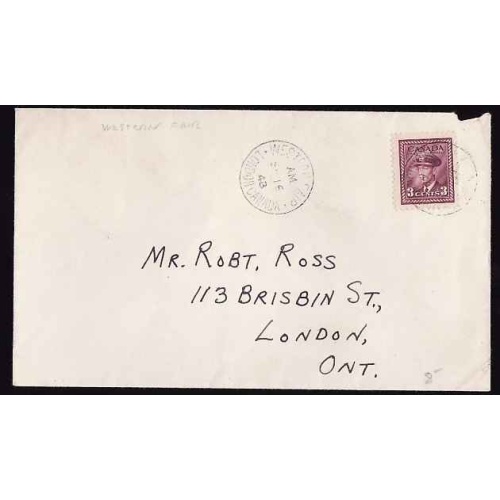 Canada-#11113 - 3c KGVI war - Middlesex County - Western Fair, London, Canada