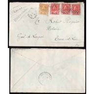 Canada-#11227 - 1c +3c(3) Admirals to France - Meadow Lake, Sask - Au 19 1925 -