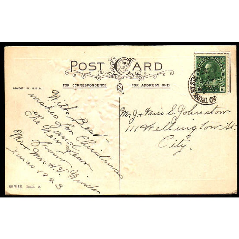 Canada-#11393 - 2c Admiral on postcard - Grand Trunk Ry Stn / London, Ont [ DD