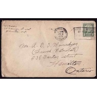 Canada-#11406 - 2c KGV scroll - Wentworth County - Hamilton, Ont cds -slogan