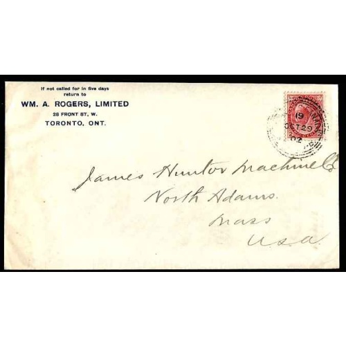 Canada-#11431 - 2c Numeral - York County - Toronto, Ont 3 ring circle - Oct 29