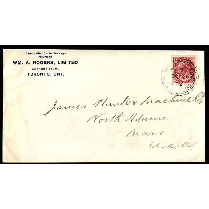 Canada-#11431 - 2c Numeral - York County - Toronto, Ont 3 ring circle - Oct 29