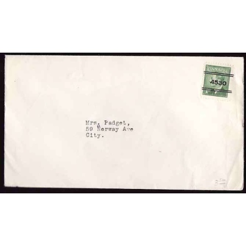 Canada-#11404 - 1c KGVI postes/postage with precancel #4530 - York County