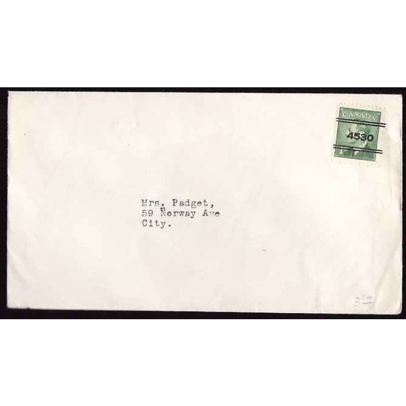 Canada-#11404 - 1c KGVI postes/postage with precancel #4530 - York County