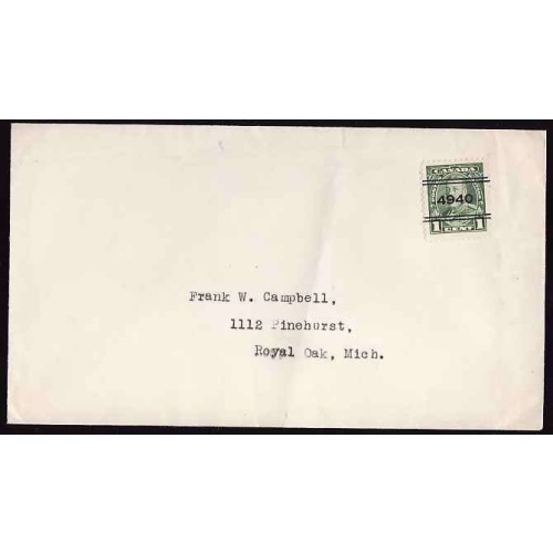 Canada-#11405 - 1c KGV pictorial with precancel #4940-Essex Cnty-Windsor,