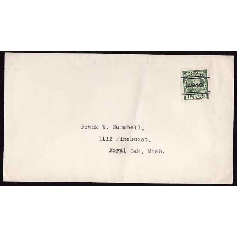 Canada-#11405 - 1c KGV pictorial with precancel #4940-Essex Cnty-Windsor,