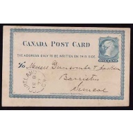 Canada-#11549 - 1c QV postal stationery - Norfolk County - Courtland, Ont singl