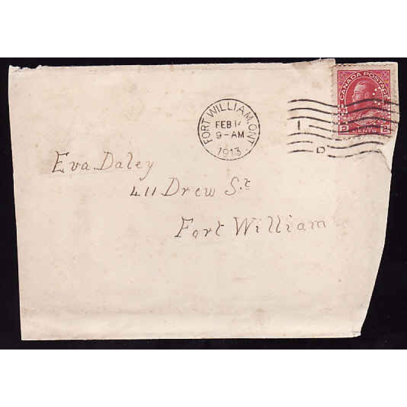 Canada-#11561 - 2c Admiral [ CPR perfin ] - Thunderbay District - Fort William, Ont