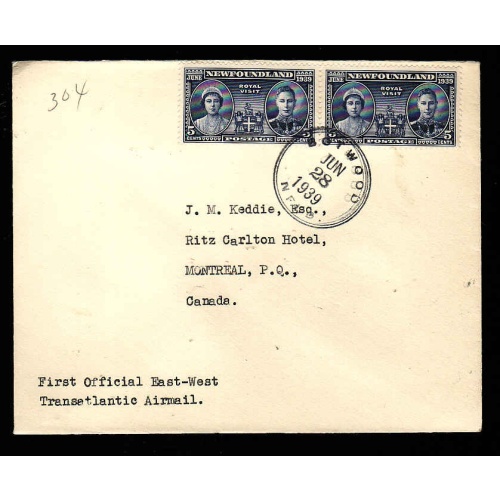 Newfoundland- #11557-5c Royal Visit-Holyrood NFLD-17 June 1939-