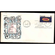 Canada-#11598 - 10c 1970 Christmas stamp-FDC [#529]-unusual cachet by Cole,