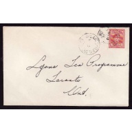 Canada-#11933 -4c booklet stamp  KGVI war-Uplands MPO 307 Ont-My 13 1946