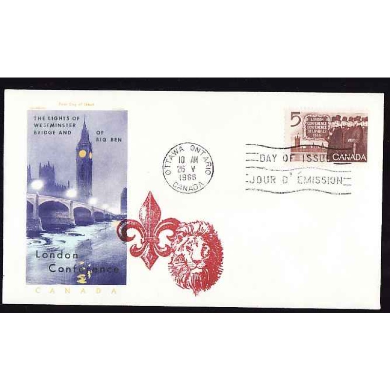 Canada-#12576 - 5c London Conference on an Overseas Mailer FDC [ #448 ]with an u