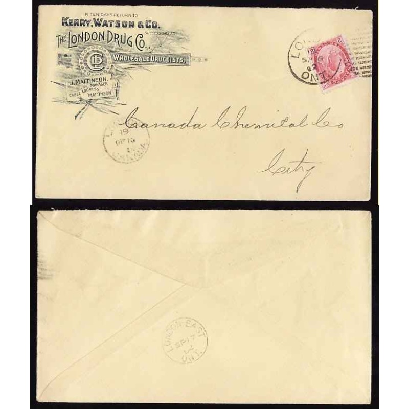 Canada-#12351 - 2c Numeral - Middlesex County - London, Ont duplex cancel