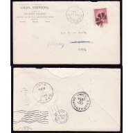 Canada-#12398 - 2c Edward on cover to USA and re-routed - L&A County - Napanee,