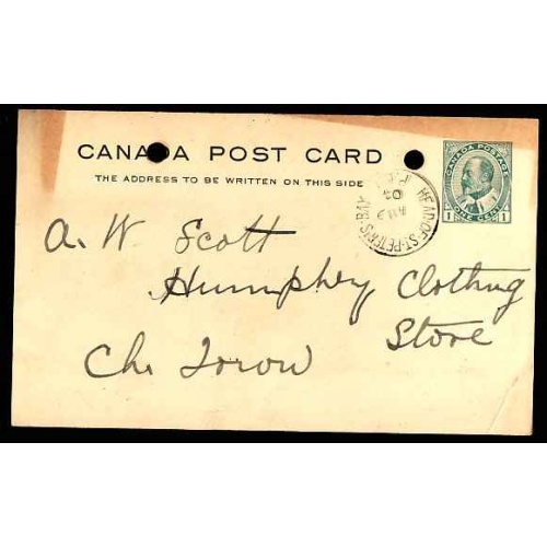 Canada-#12390 - 1c Edward on postal stationery postcard - Head of St. Peter's Bay, PEI