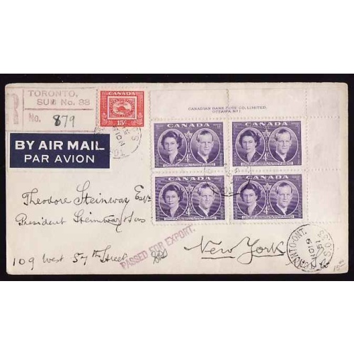 Canada-#12531 - 4c QEII Royal Visit [ UR plate block #1 ] + 15c Capex