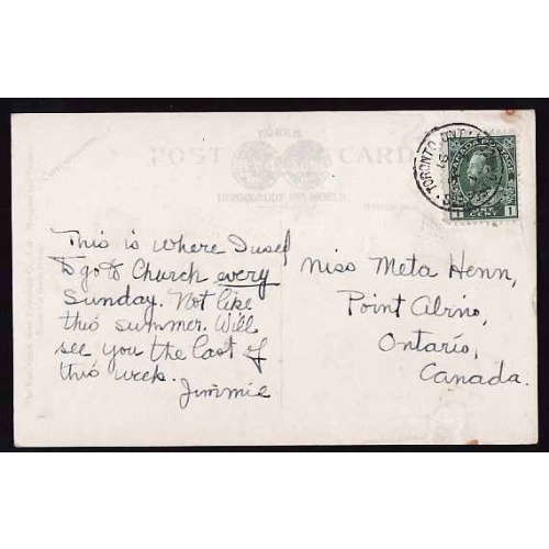 Canada-#12503 - 1c Admiral on postcard - Toronto Ont, Sub Post Office 5 [