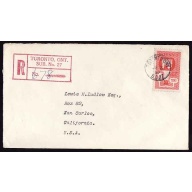 Canada-#12465 - 25c Chemical registered - York County - Toronto Ont, SO 27 cds