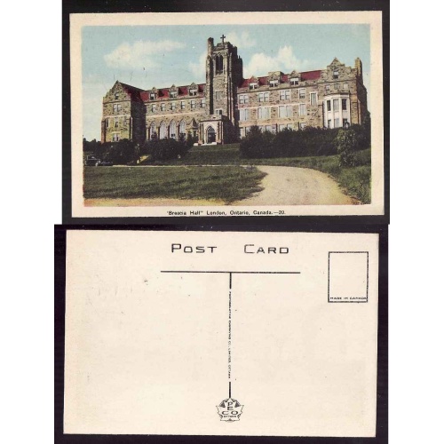 Canada-#12786-unused PECO postcard-Brescia Hall-London, Ont-