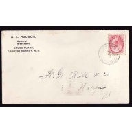 Canada-#13092 - 2c Numeral - Cross Roads County Harbour, NS cds- Oc 6 1903 -