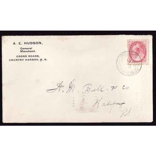 Canada-#13092 - 2c Numeral - Cross Roads County Harbour, NS cds- Oc 6 1903 -
