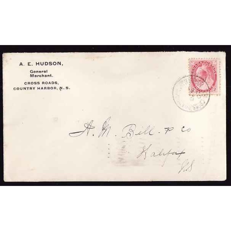 Canada-#13092 - 2c Numeral - Cross Roads County Harbour, NS cds- Oc 6 1903 -