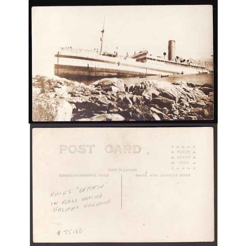 Canada-#13062 - unused postcard with viewside showing "HMHS Letitia on the