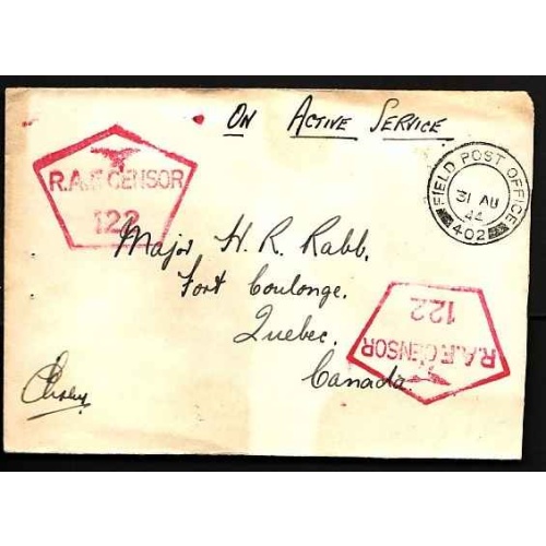 Canada-#13054 - no franking  On Active Service  - Field Post Office 402 [ ] - 3
