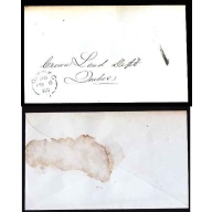 Canada-cover #13118-stampless-drop letter-Quebec, LC-Mr 6 1860-rated 1 -