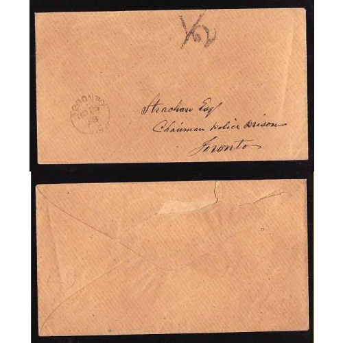 Canada-cover #13130 -Stampless early drop letter-York Cnty-Toronto,UC