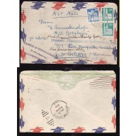 German-cover #10329 - Hamburg Luftpost-24 7 50-addressed to M/S Griesheim-re-directed