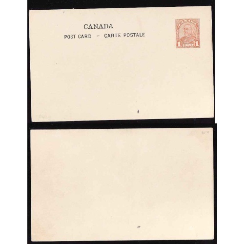 Canada-#12734- 1c KGV postal stationery - unused P42g -