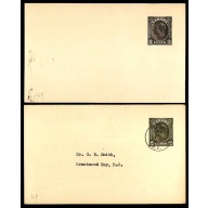 Canada-#12730- 2c KGVI postal stationery - unused & used P69 -Sydney, BC-I X 1953 -