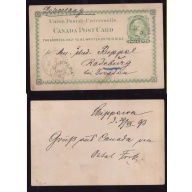 Canada-cover #13978-2c UPU-Chipawa,Ont-Jy 29 1893-Germany-