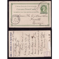 Canada-cover #13974-2c UPU-York Cnty-Toronto-Oct 6 1893-Germany-26 Oct-
