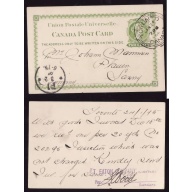 Canada-cover #13968-2c UPU-York-Toronto,Canada-Jan 24 1895-Germany-receiving-