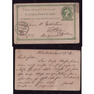 Canada-cover #13971-2c UPU-Montreal-Sp 17 1891-Germany-Zittau receiving-