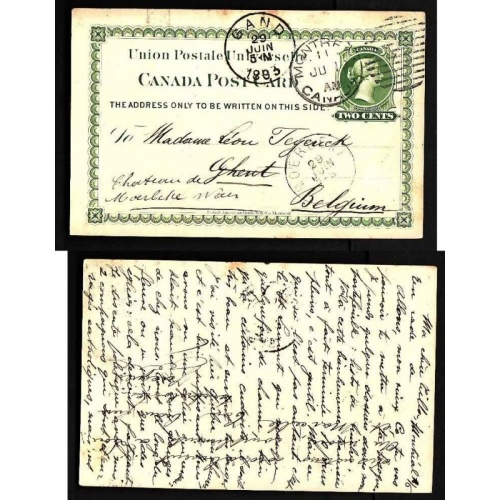 Canada-cover #13950 2c UPU-Montreal-11 Ju 12-Belgium-receiving mark-Gan