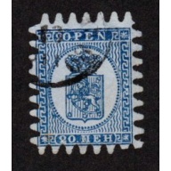 FINLAND USED 10p  COAT OF ARMS STAMP SCOTT # 8