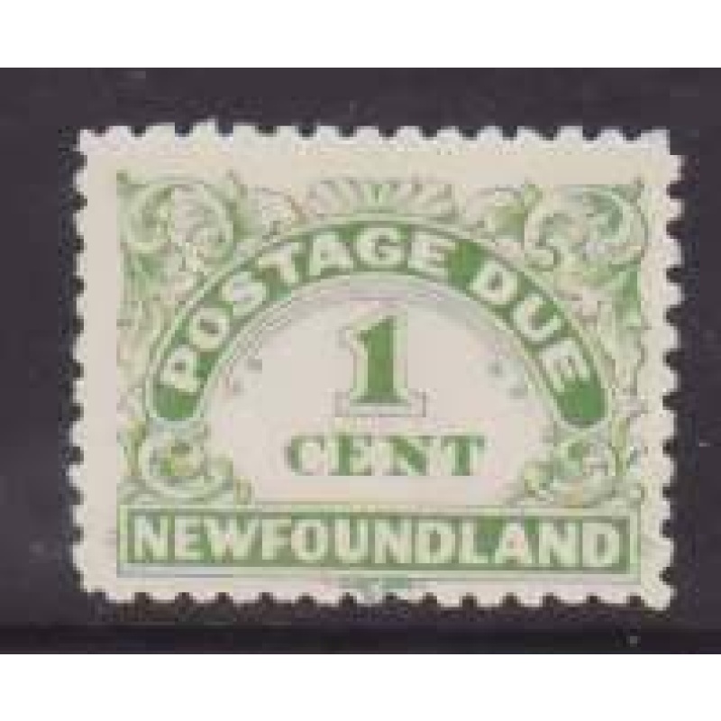 Newfoundland-Sc#J1- id40-unused og NH 1c green Postage Due-1939-