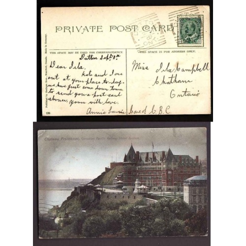 Canada-cover #13999-Canada squared circle-Dutton,Ont-PM/Sp11/1907-2 strikes