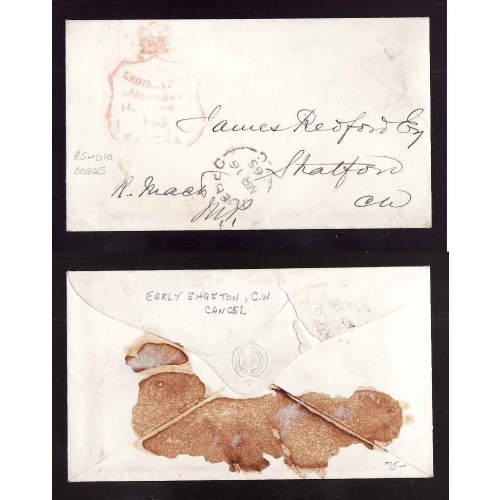 Canada-cover #14191-Stampless-Legislative Assembly Free Franked-Quebec-Mr 16 1865