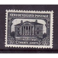 Newfoundland-Sc #181-unused,og, hinged 20c Colonial Building-id5-1931-