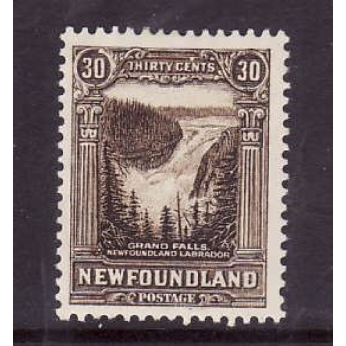 Newfoundland-Sc #182-unused,og, hinged 30c Grand Falls-id5-1931-