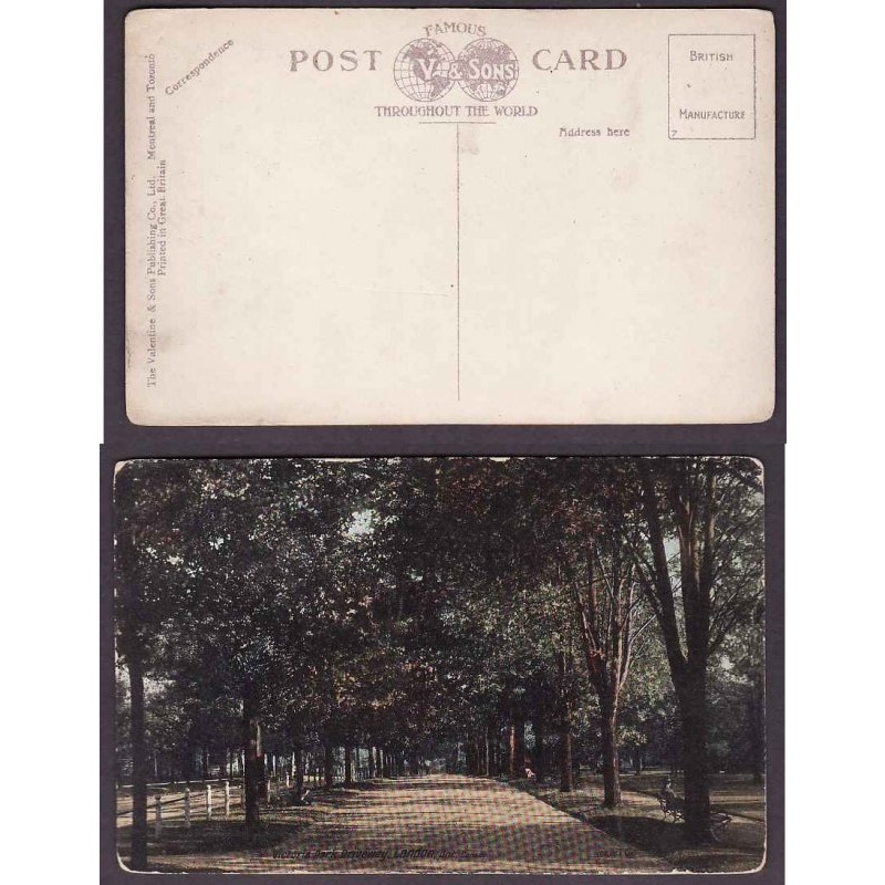 Canada-cover #13521-Canada p/c-Victoria Park Driveway-London,Ont-unused-